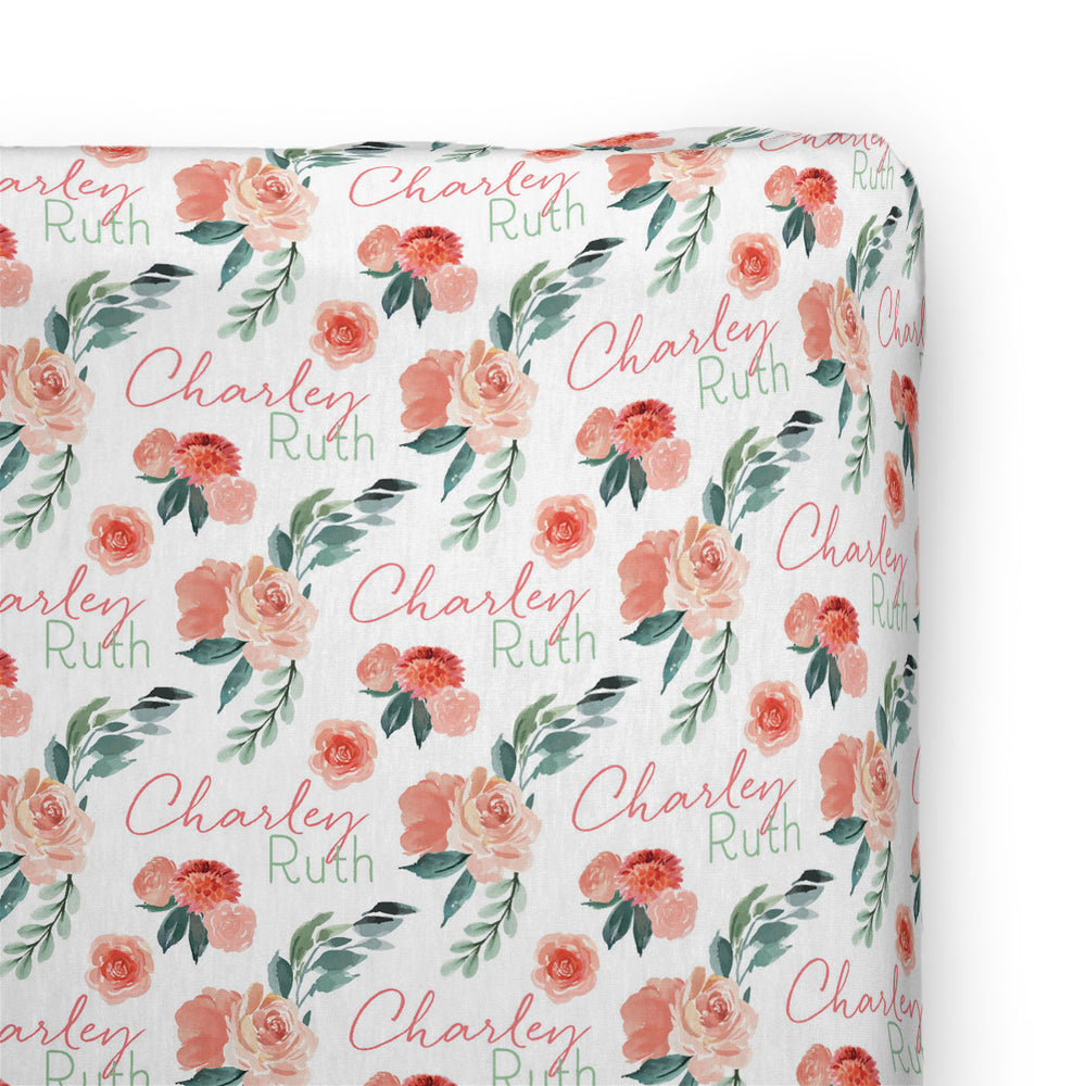 Personalized Changing Pad Cover | Sweet Blooms