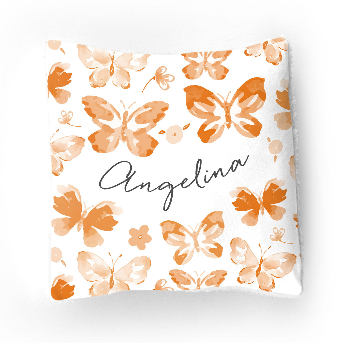 Stretchy Knit/Sherpa Throw Pillow | Summer Butterfly