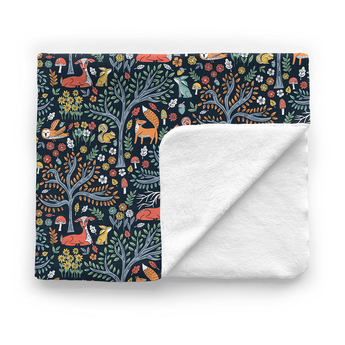 Kids Minky Blanket | Midnight Meadow