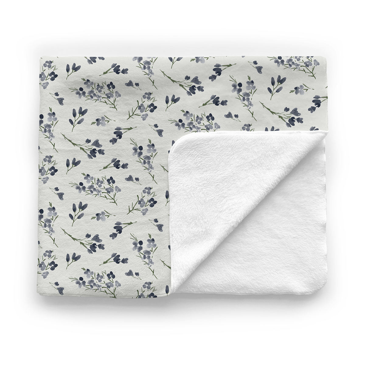 Kids Minky Blanket | Blueberry Blossoms