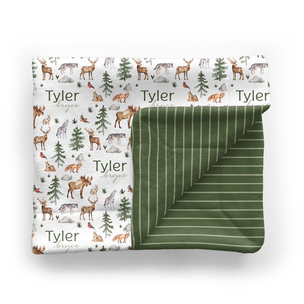 Personalized Minky Stroller Blanket | Into the Wild