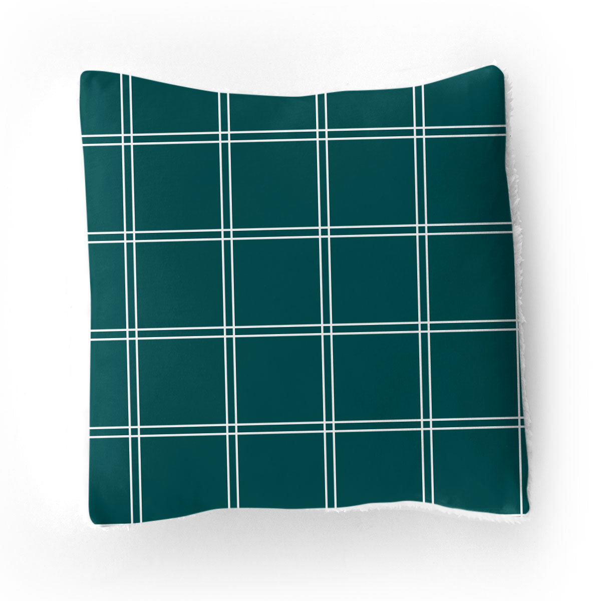 Throw Pillow | Dark Teal Modern Plaid