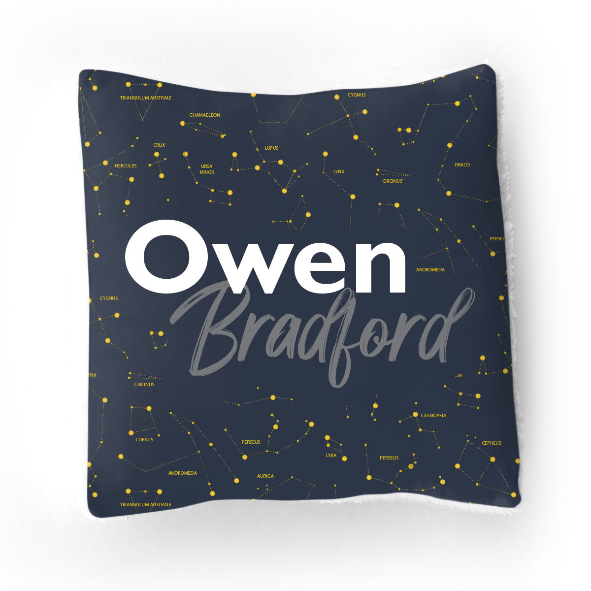 Stretchy Knit/Sherpa Throw Pillow | Captivating Constellations