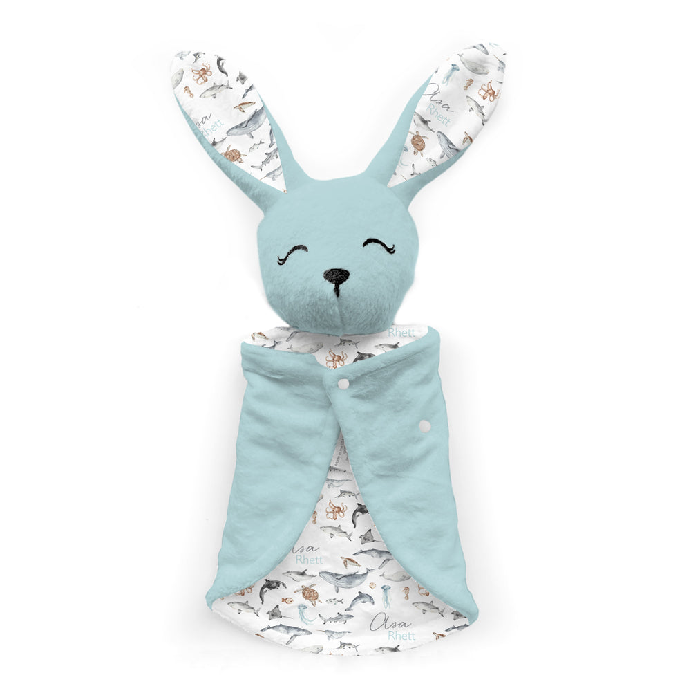 Personalized Bunny Lovey | Ocean Explorer