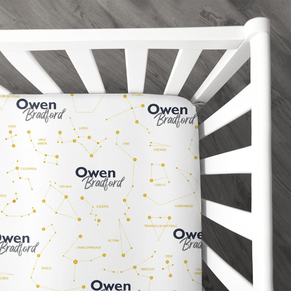 Personalized Crib Sheet | Captivating Constellations