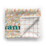 Personalized Minky  Blanket | Whimsy Floral
