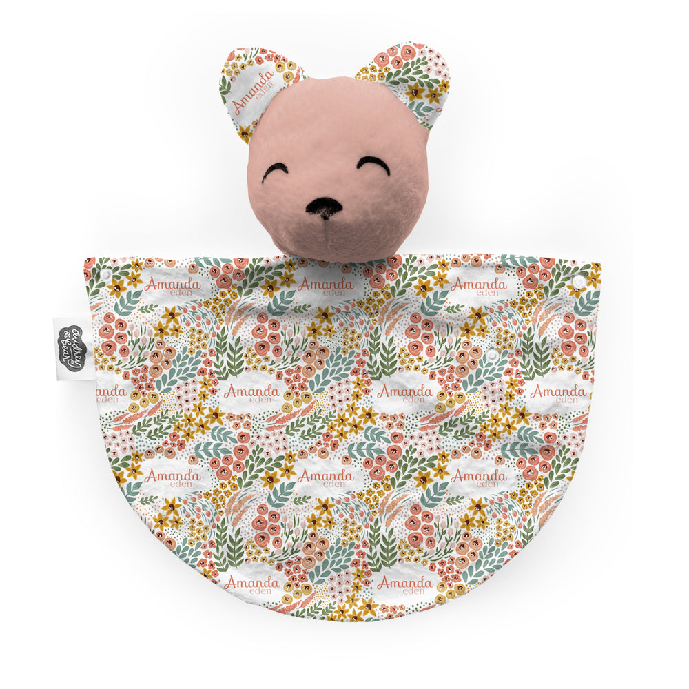Personalized Bear Lovey | Whimsy Floral