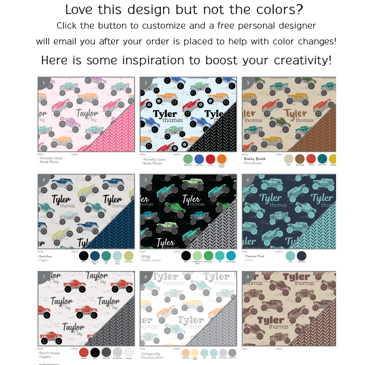 Personalized Pillow Case | Monster Truck Rally