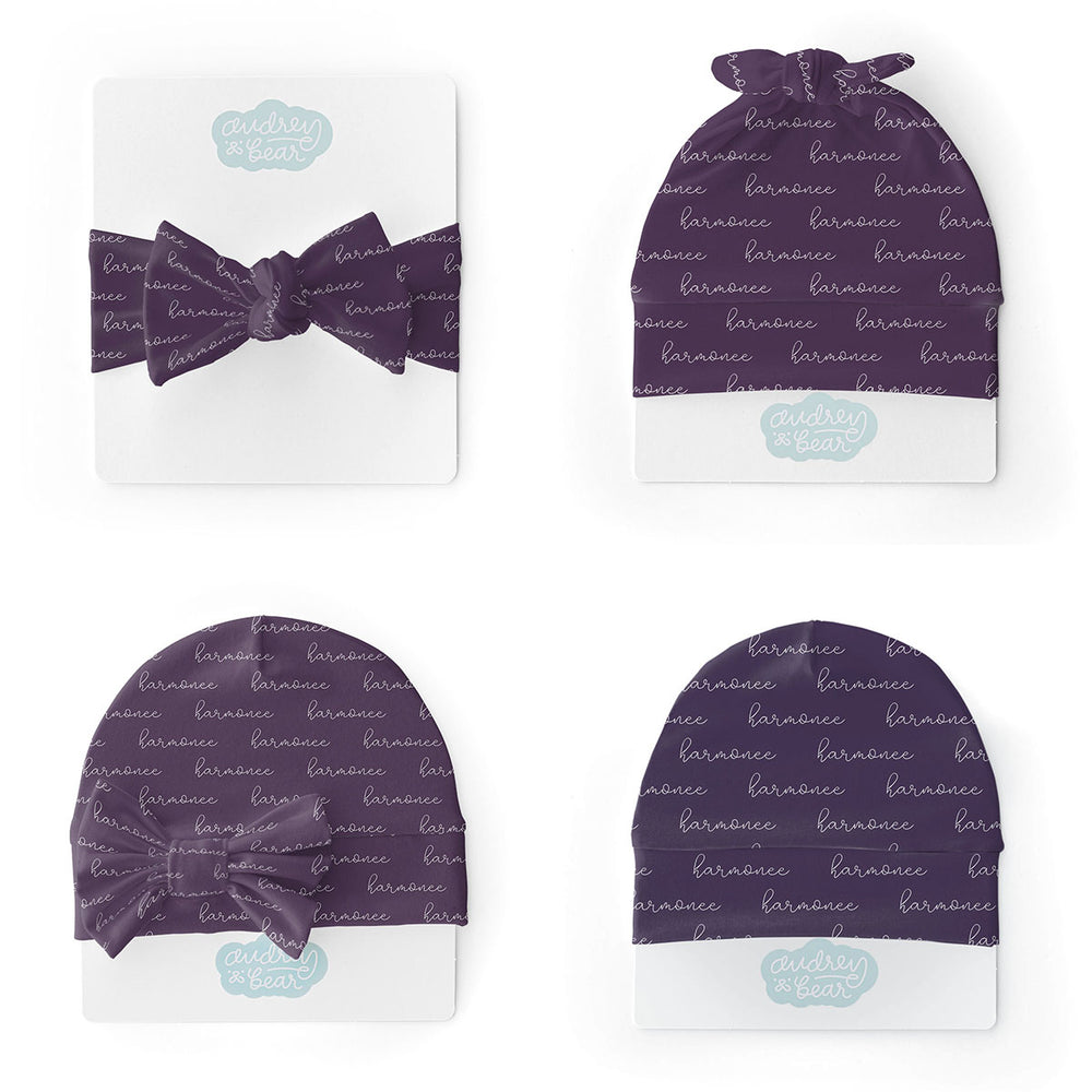 Personalized  Swaddle & Hat Set | Whispering Wisteria