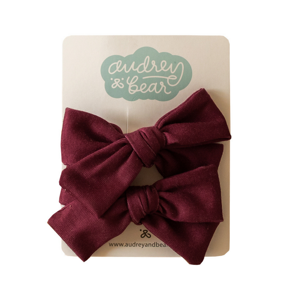 Everyday Bow Clips | Plum