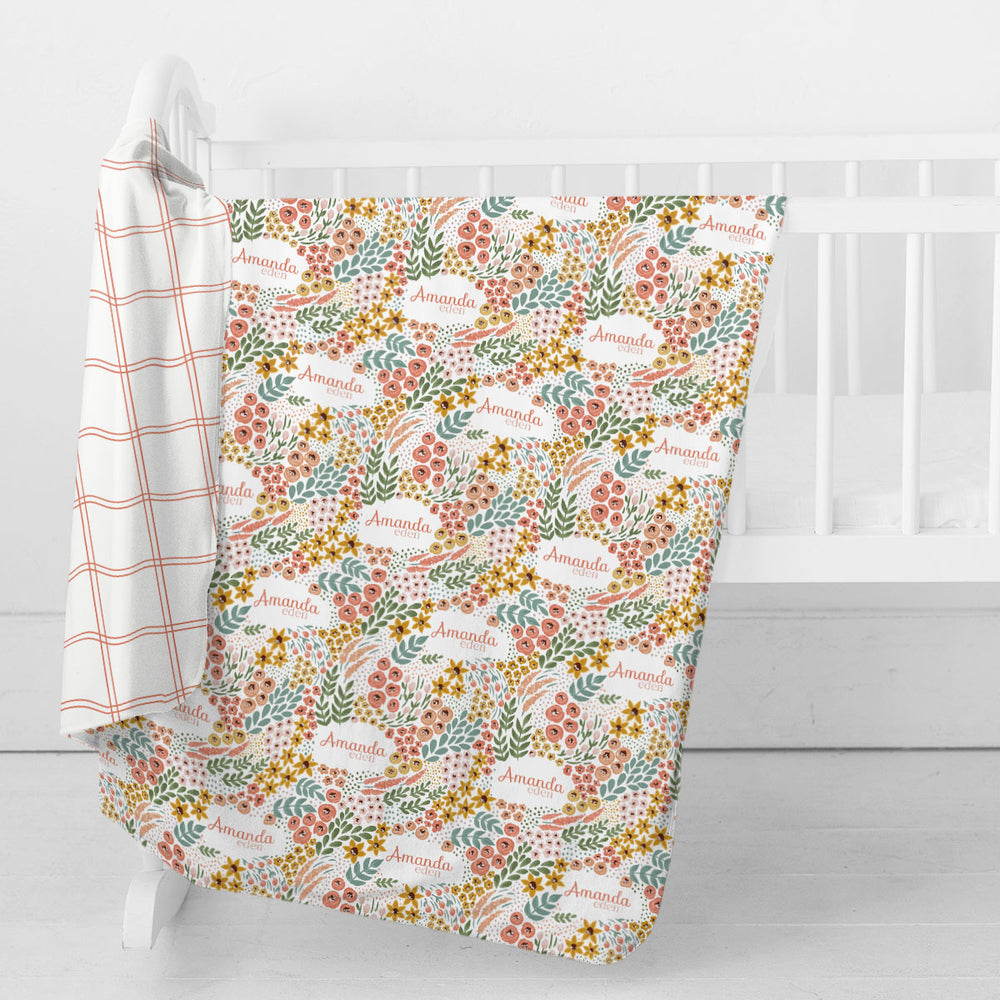 Personalized Swaddle Blanket | Whimsy Floral