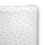 Personalized Changing Pad Cover | Pastel Rainbows