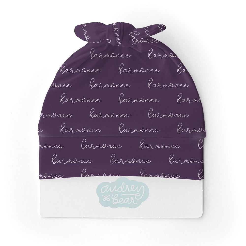 Personalized Stretchy Knit Baby Hat or Headband | Whispering Wisteria