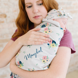 Personalized Swaddle Blanket | Cottage Garden