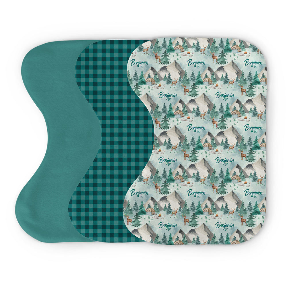 Personalized  Burp Cloth Set | The Great Outdoors