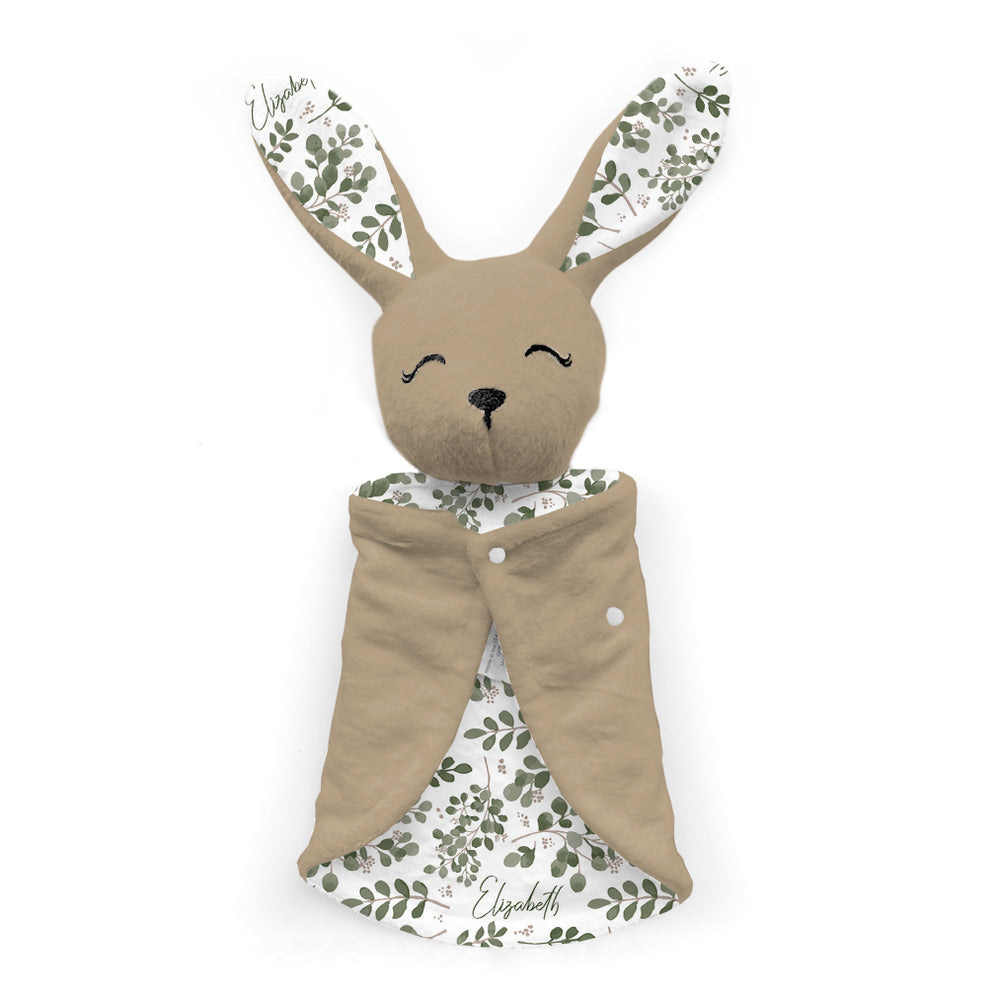 Personalized Bunny Lovey | Farmhouse Greenery