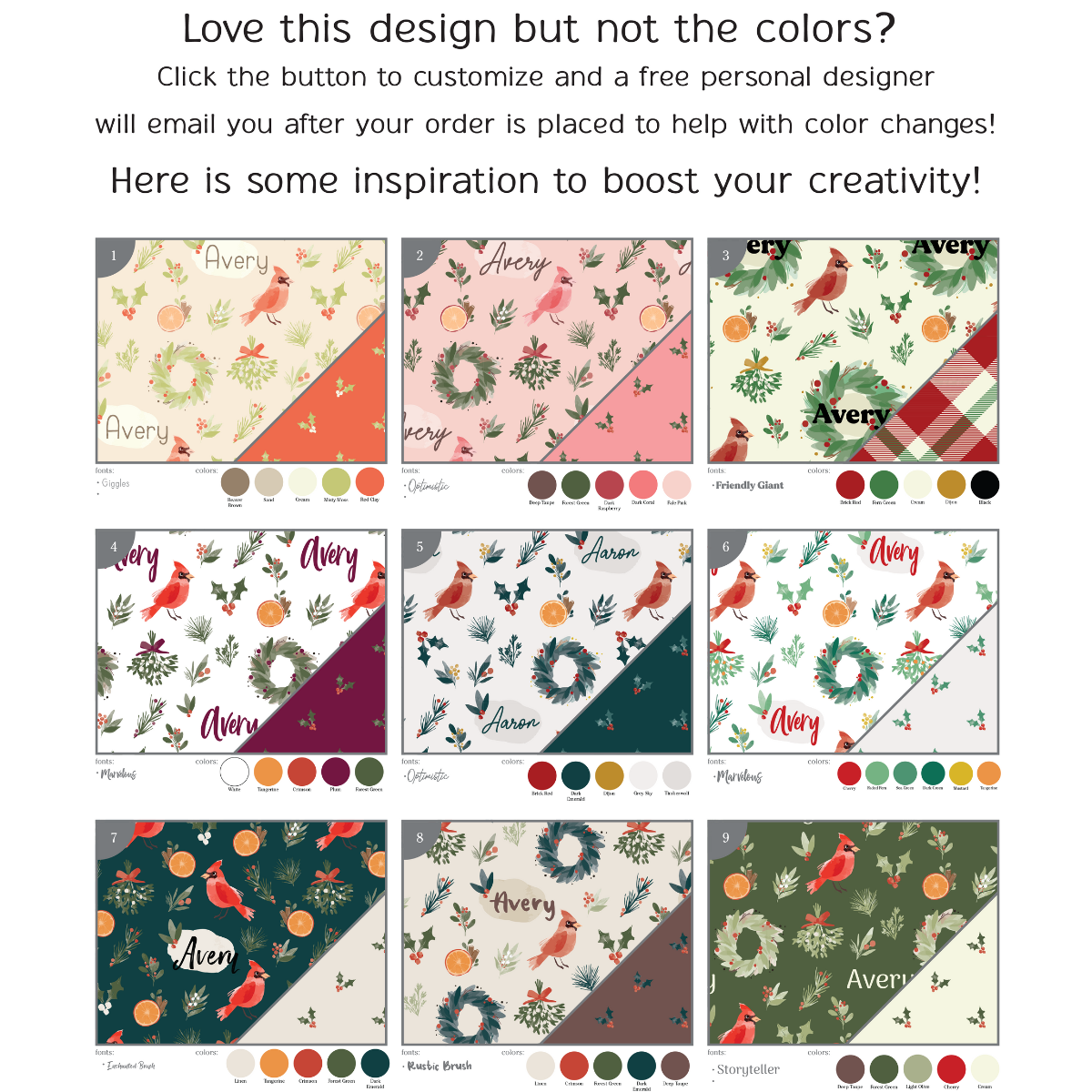 Personalized Crib Sheet | Cardinal Delight