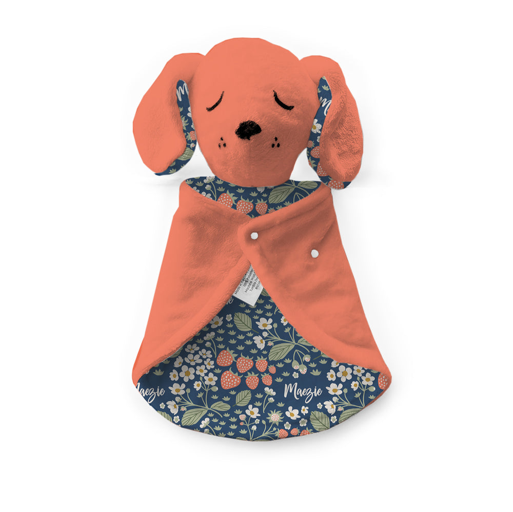 Personalized Puppy Lovey | Strawberry Floral