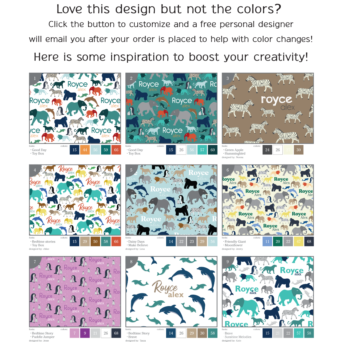 Personalized  Pillow Case | At the Zoo