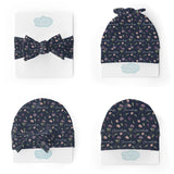 Personalized  Swaddle & Hat Set | Winter Floral