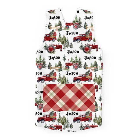 Plaid Mod Rainbow Personalized Kids Apron