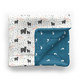 Personalized Minky Stroller Blanket | Baby Bear Meadow