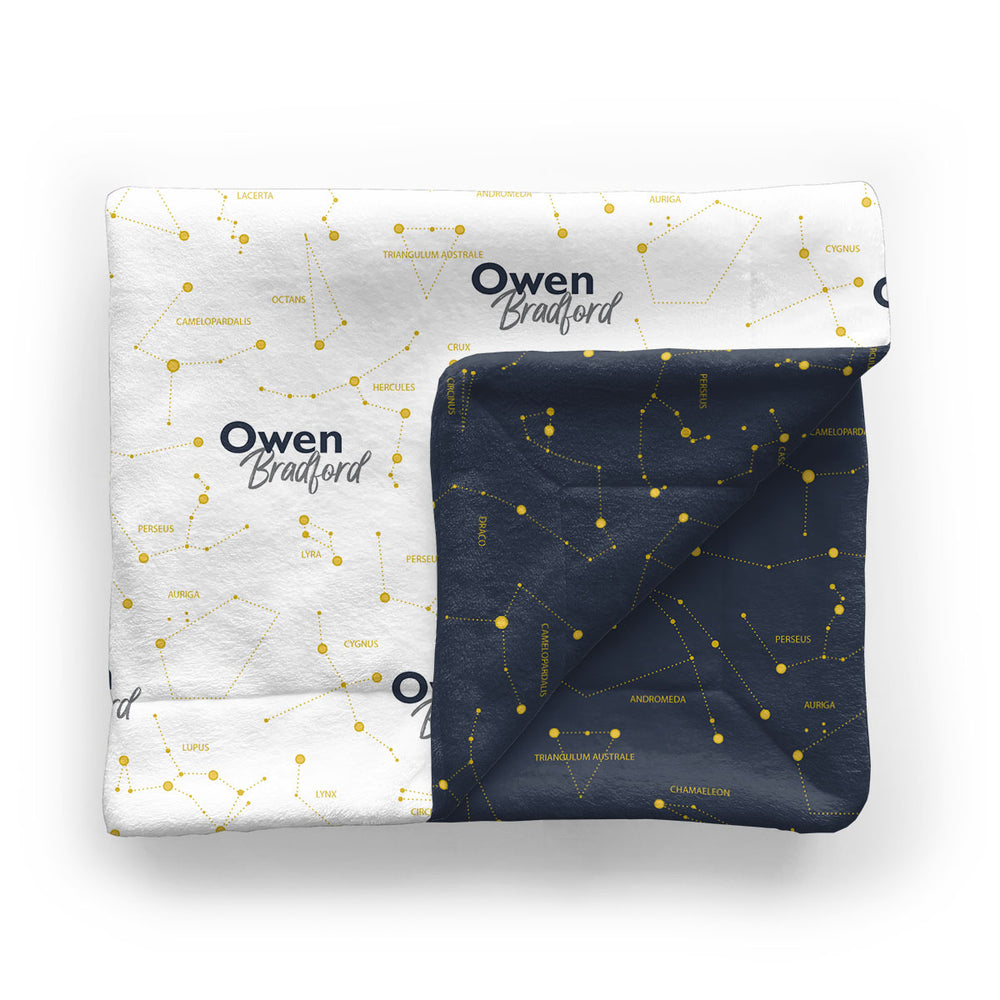 Personalized Baby Minky Blanket | Captivating Constellations