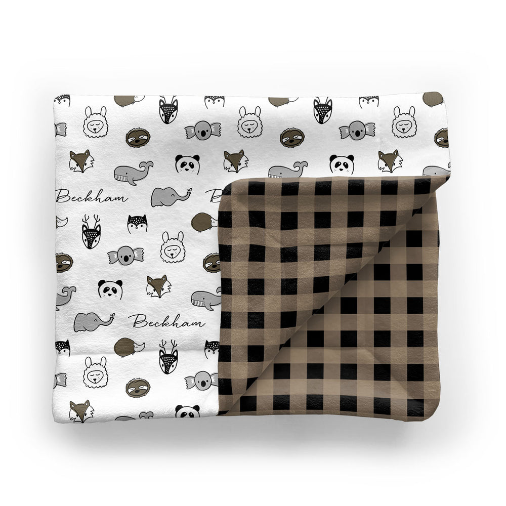 Personalized Baby Minky Blanket | Cuddly Critters