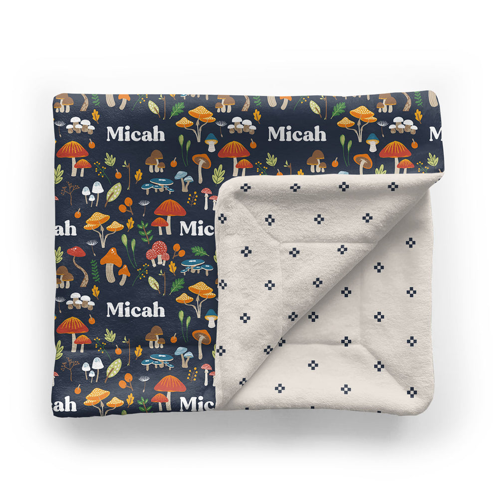 Personalized Baby Minky Blanket | Enchanting Toadstools