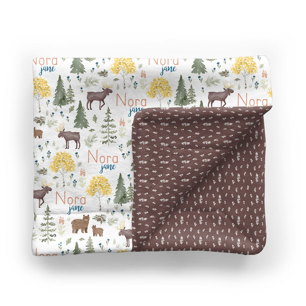 Personalized Baby Minky Blanket | Mountain Explorer