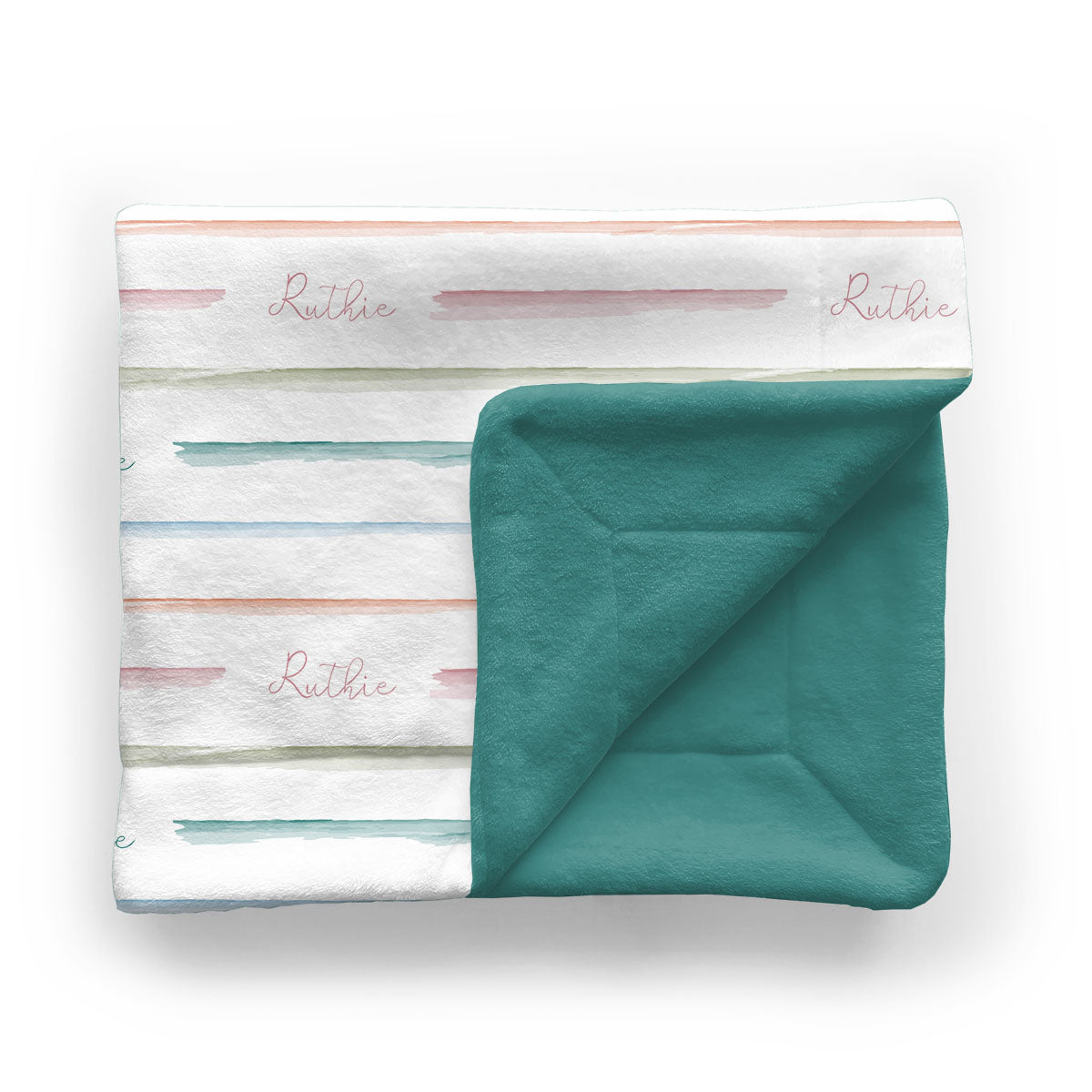 Personalized Minky  Blanket | Rainbow Stripes