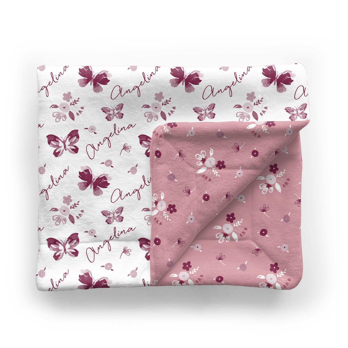 Personalized Baby Minky Blanket | Summer Butterfly