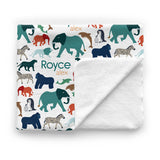 Personalized Minky  Blanket | At the Zoo