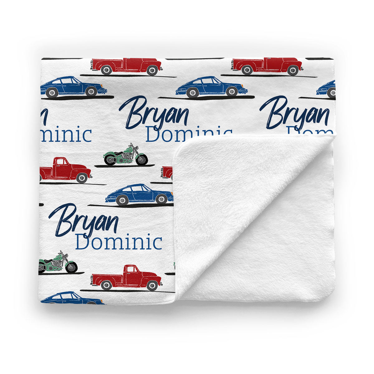 Personalized Minky  Blanket | Car Show