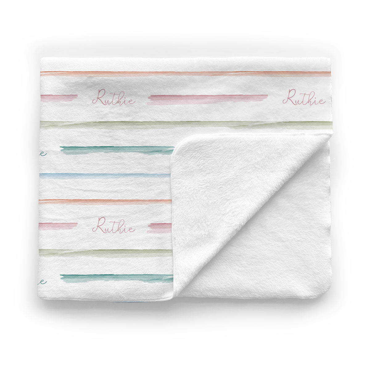 Personalized Minky  Blanket | Rainbow Stripes