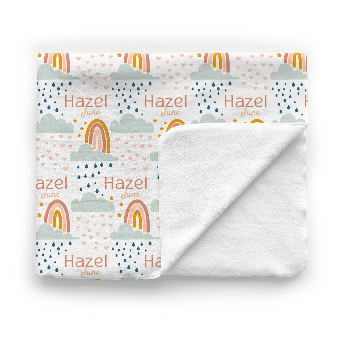 Personalized Baby Minky Blanket | Rainbow Wishes