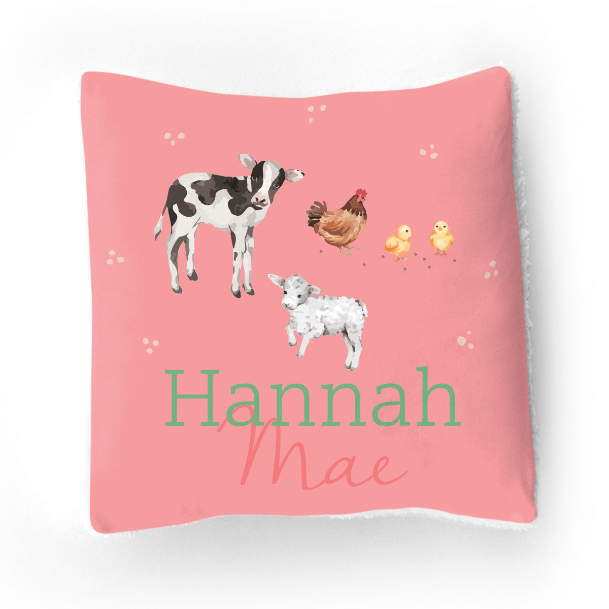 Stretchy Knit/Sherpa Throw Pillow | Baby Animal Days