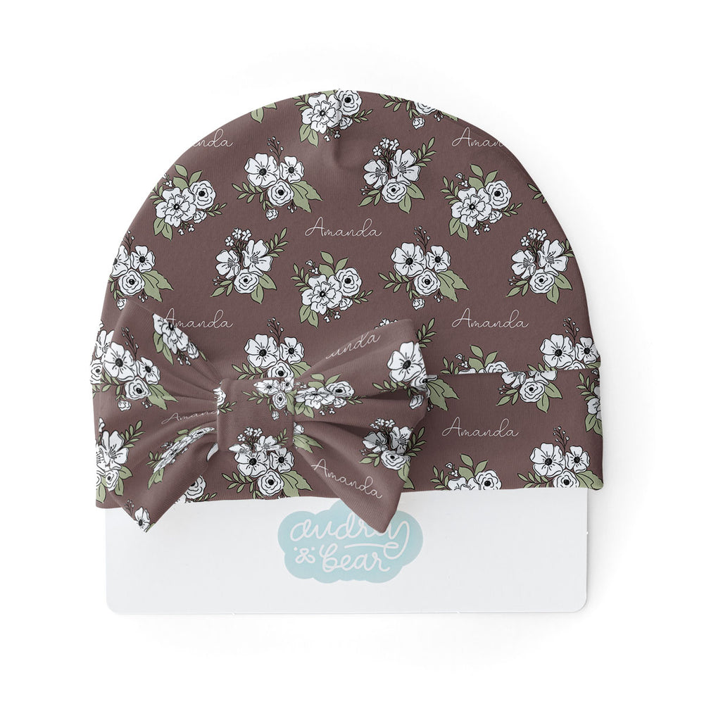 Personalized  Swaddle & Hat Set | Fall Floral