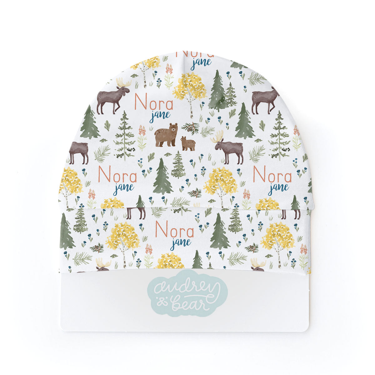 Personalized  Swaddle & Hat Set | Mountain Explorer