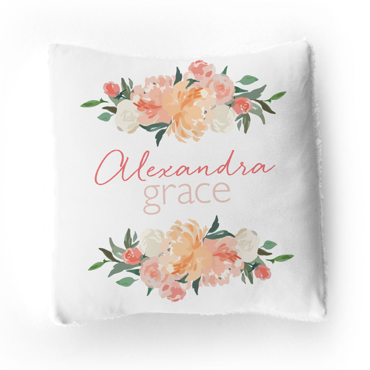 Stretchy Knit/Sherpa Throw Pillow | Springtime Floral