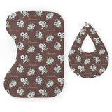 Personalized  Bib & Burp Cloth Set | Fall Floral