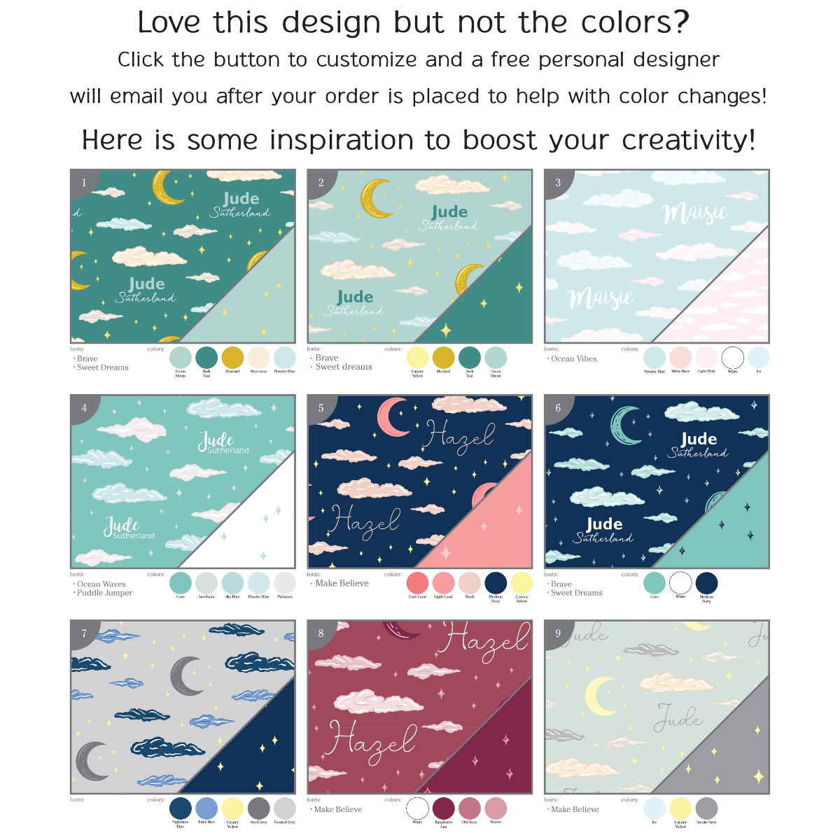 Personalized  Changing Pad Cover | Twinkle Twinkle