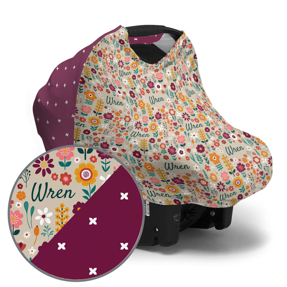 Personalized Car Seat Cover | Folksy Floral