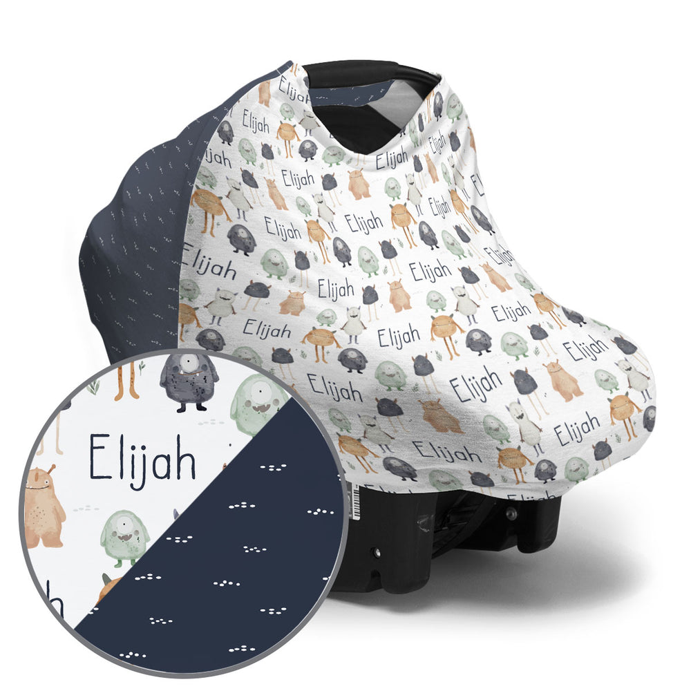 Personalized Car Seat Canopy, Floral Stretchy Car Seat Cover, Personalized Floral Carseat 4 In 1 Cover, Girl Carseat Canopy, Nursing Cover