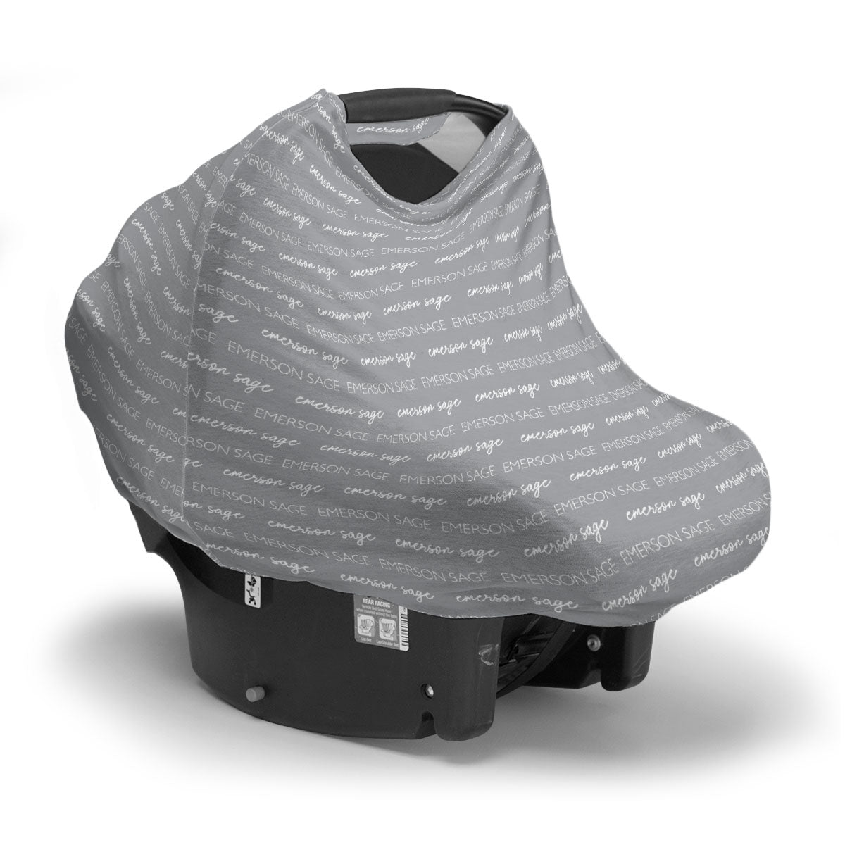 Stretchy Knit Car Seat Cover | Classic Multi-Font