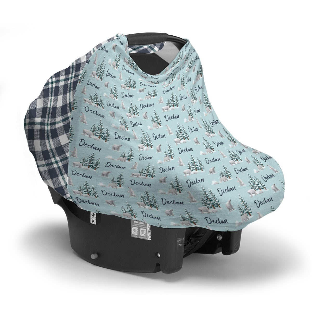 Personalized Car Seat Cover | Prowling Polar Bears