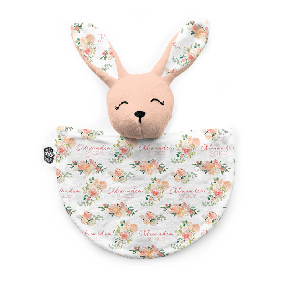 Personalized Bunny Lovey | Springtime Floral