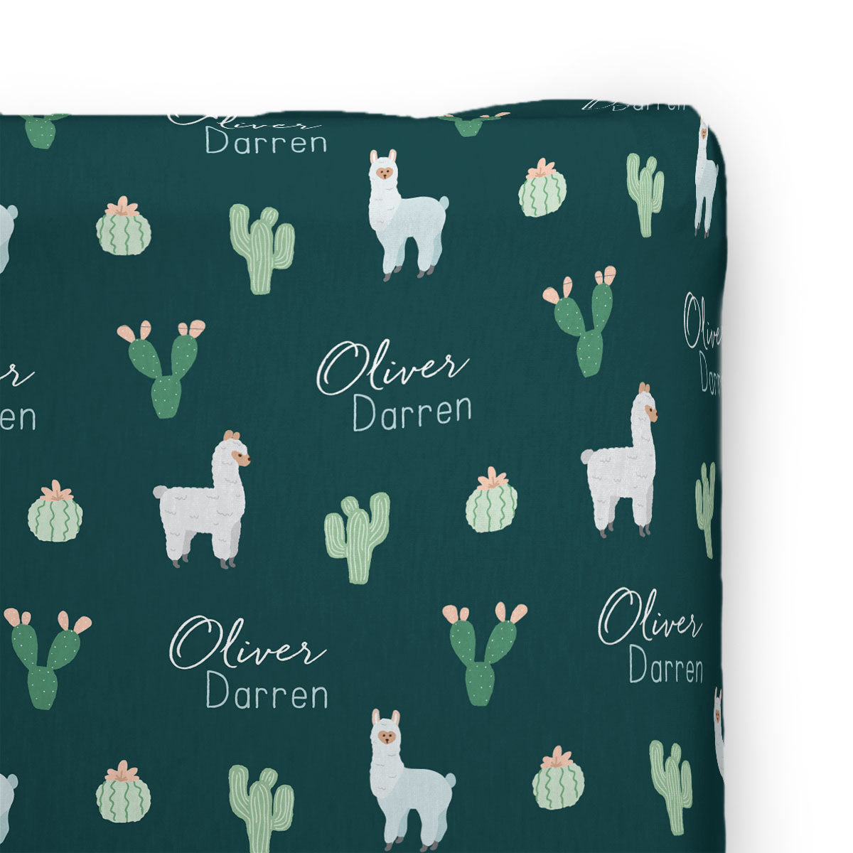Personalized Changing Pad Cover | Adorable Alpaca