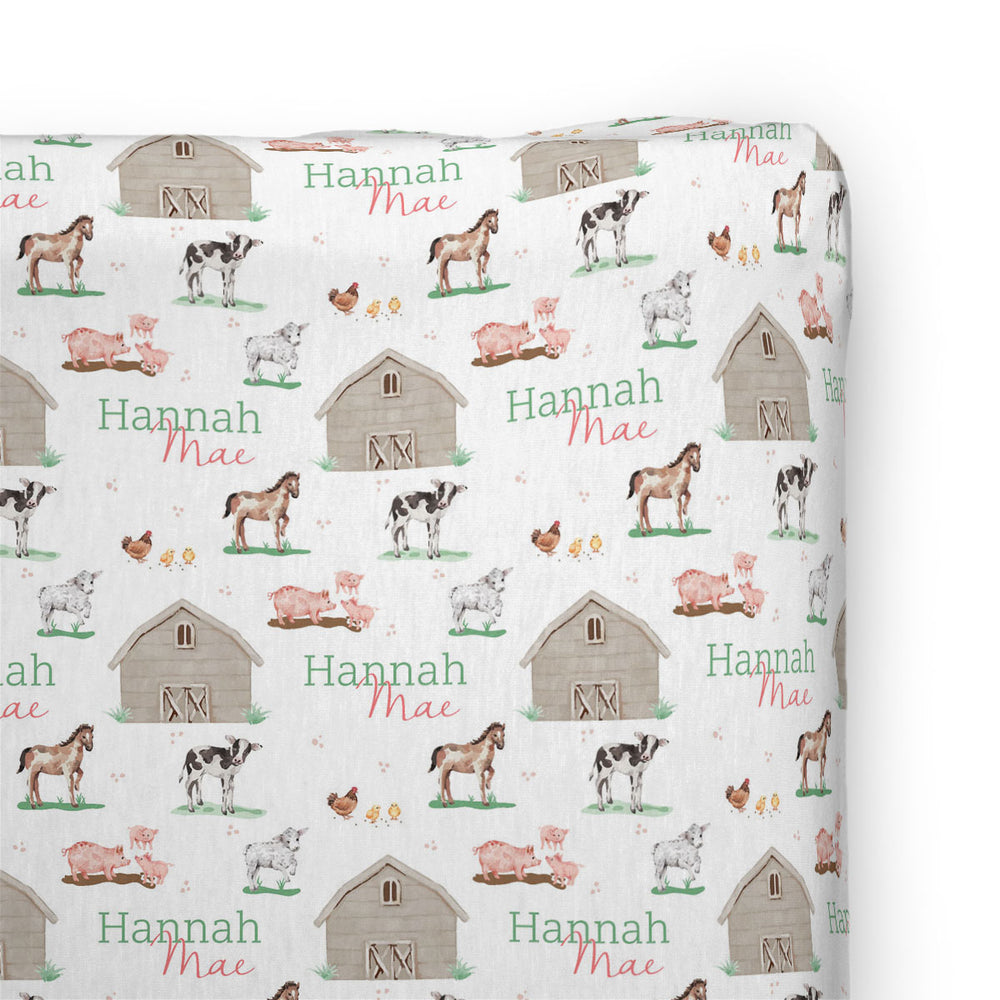 Personalized Changing Pad Cover | Baby Animal Days