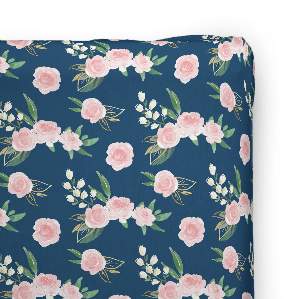 Stretchy Knit Changing Pad Cover | Blush Bouquet